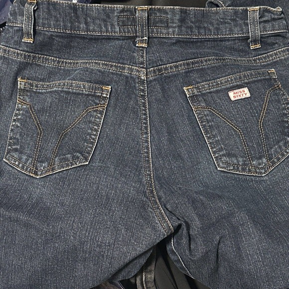 Miss Sixty Women 28 Jeans Bootcut Low Rise Dark Wash Blue 90’s Y2K Vintage - Picture 3 of 11